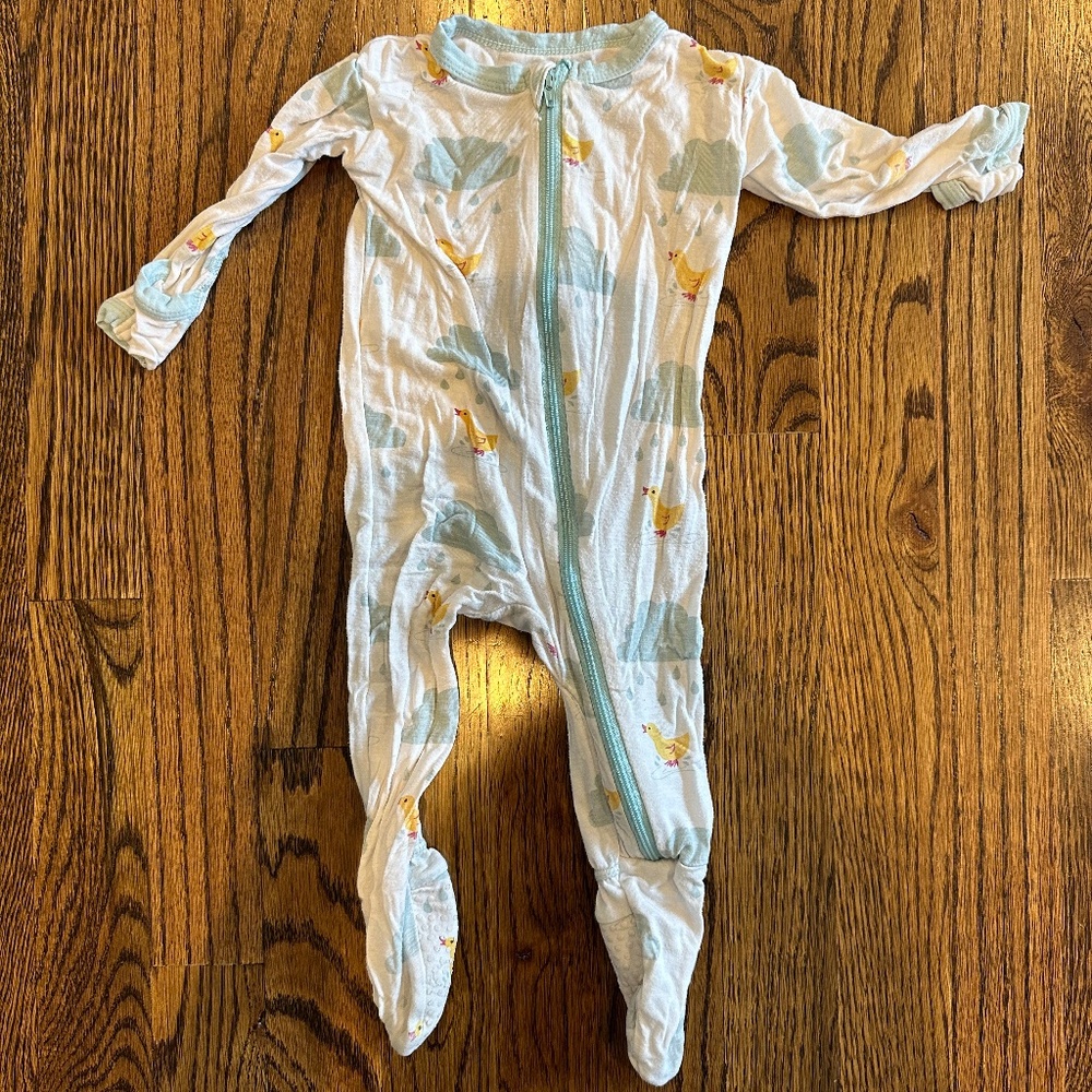 Kickee Pants Raining Ducks Footie Pajamas 3-6 Months